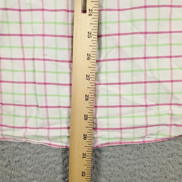 Ralph Lauren Shirt Mens 17.5 Red Green Check Dress Button Up Long Sleeve - Picture 5 of 7